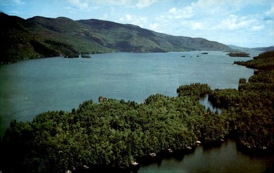 Secluded Lake George Bays, Adirondacks, New York, 1967 Postcard