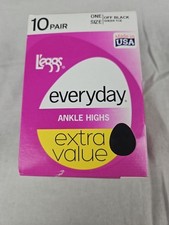 Leggs Everyday Ankle High Sheer Toe 10 Pair Pack One Size NEW