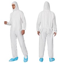 1-5PCS L-XXXL Hazmat Suits Disposable Protective Suits Disposable Protective ...
