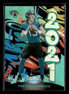 2021 Panini Certified Trevor Lawrence #2021-16 Rookie Mirror Teal /50 TV226
