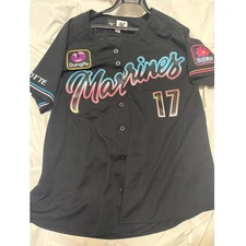 Roki Sasaki 2023 Chiba Lotte Marines Black Summer Uniform Jersey Mizuno M JP