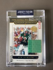 2021 Jersey Fusion Joe Namath Game Used Swatch Golden Moments 1973-1975 JF-JN73W