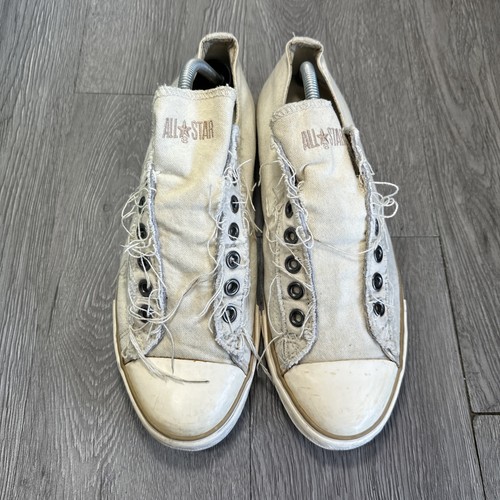 Converse All Star x John Varvatos cremefarbene Slipper ohne Schnürung abgenutzt M 9 Damen 11 - Bild 4 von 9