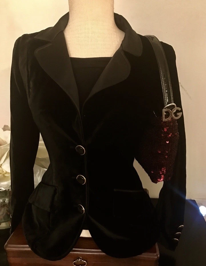 Dolce & Gabbana ベルベット アンゴラ混 テーラードジャケット Dolce&Gabbana Velvet Blazers for Women for sale | eBay