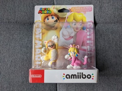 Nintendo amiibo (Super Mario Collection) Cat Mario & Cat Peach NEU OVP