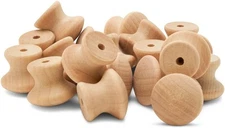 Woodpeckers 3/4-inch Unfinished Small Wooden Knobs - 3/4 Inch, Natural Wood 