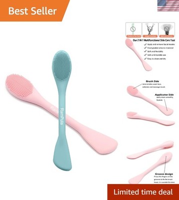 Elegant 2-in-1 Face Scrubber & Mask Applicator   Eco-Friendly Clean Skin