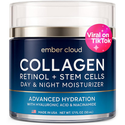 Collagen Cream for Face with Stem Cells Retinol Hyaluronic Acid Niacinamide for