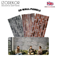 IZODEKOR 3D Wall Panels Brick Effect - Cladding, Stone Look, Styrofoam Facing
