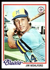 Jim Wohlford 1978 Topps #376 Brewers MLB READ FREE SHIPPING AutographDen