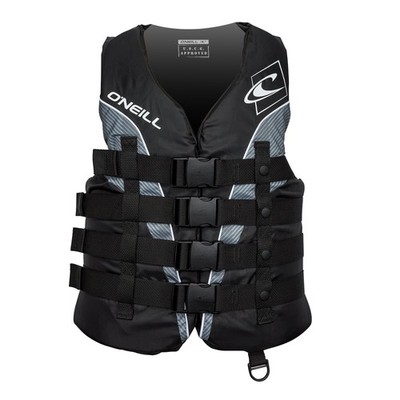 O'Neill Men's Superlite USCG Life Vest,Black/Black/SmokeWhite,2XL