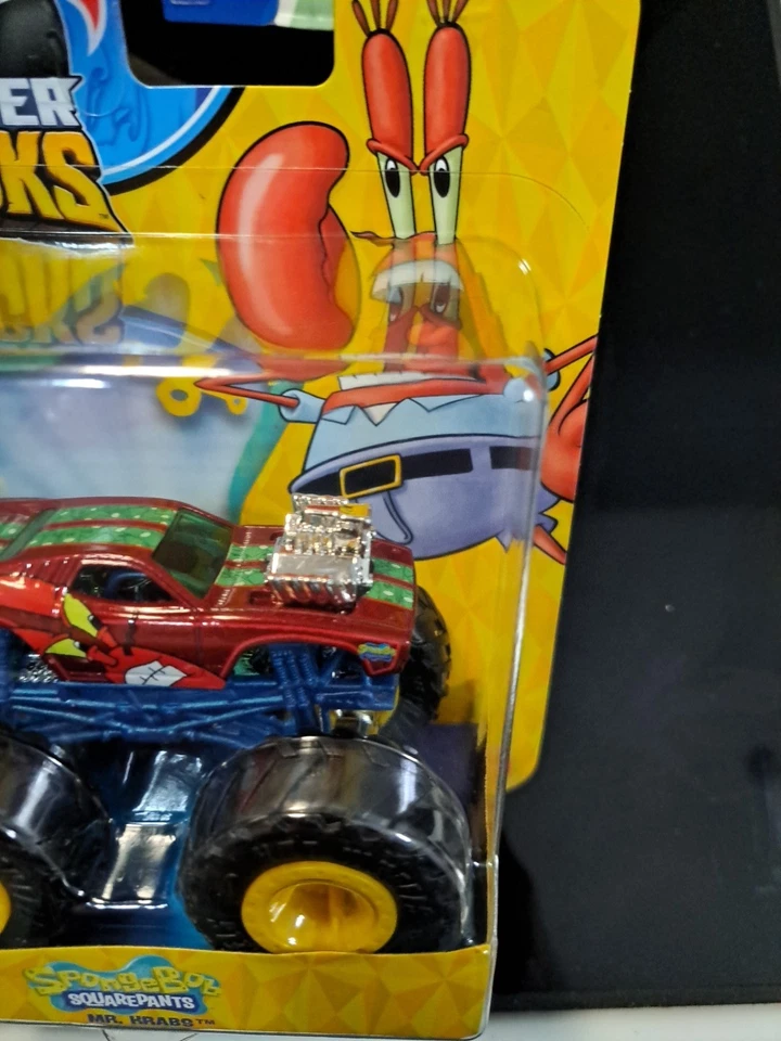 Hot Wheels Monster Truck Mr Krabs Bob Esponja Serie Nuevo En Caja. Juguetes Regalos Foto 3 de 4
