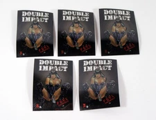 Lot of (5) 1996 Comic Images Double Impact Feel The Impact Promo Card Nm/Mt