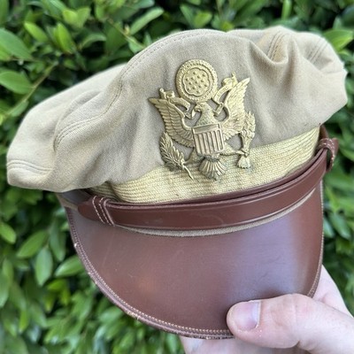 ORIGINAL WWII WW2 US AAF Air Corps Bancroft Flighter Crusher Cap