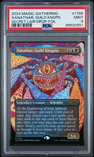 2024 Magic The Gathering Xanathar Guild Kingpin Secret Lair Drop Foil 1785 PSA 9