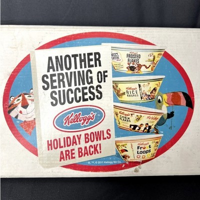 Kellogg's Set of 4 Holiday Bowls 2011 Set NEW IN BOX