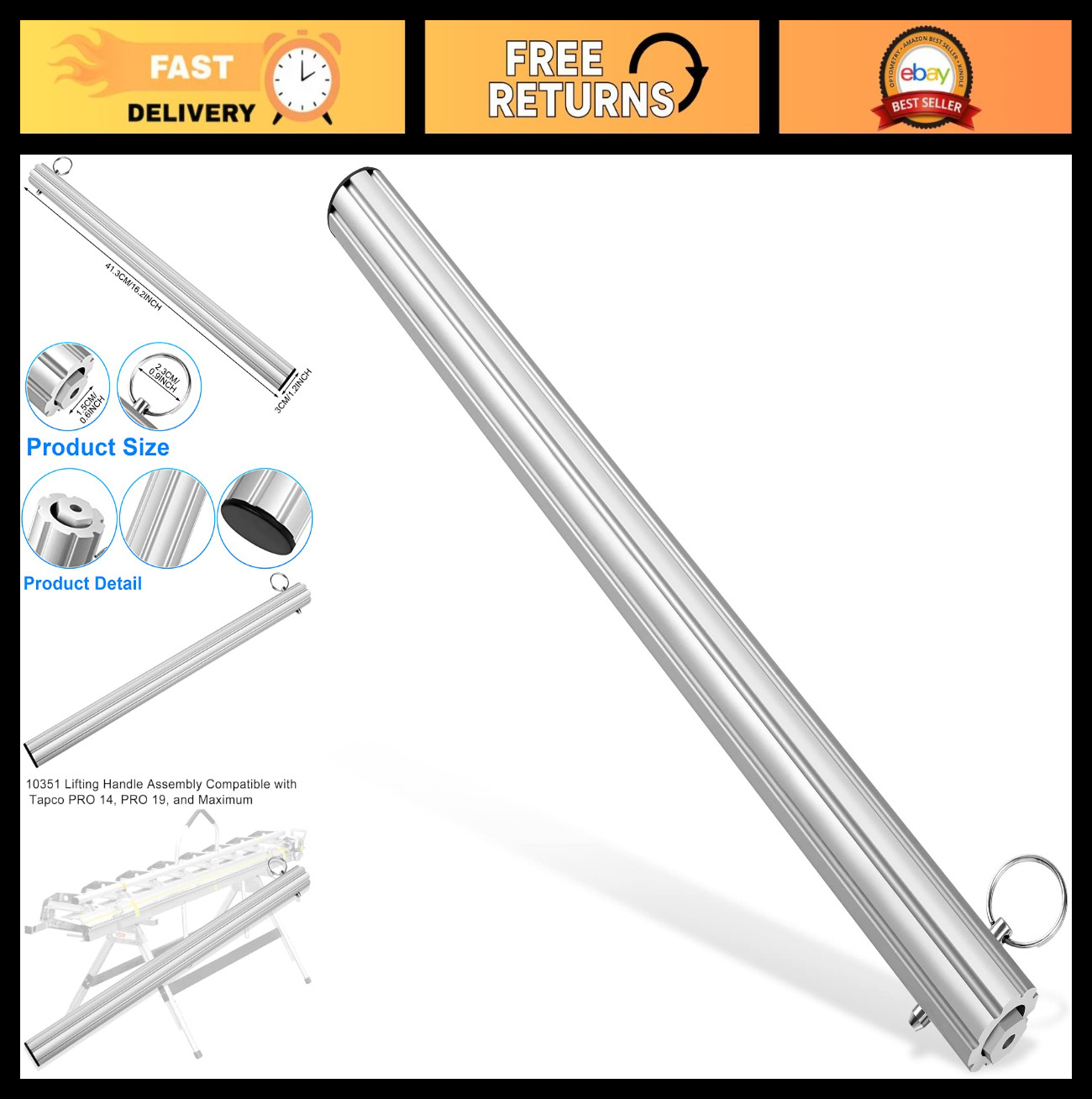 Conjunto de manija de elevación mejorado para freno de revestimiento - Se adapta a Tapco PRO 14/19, reemplazar