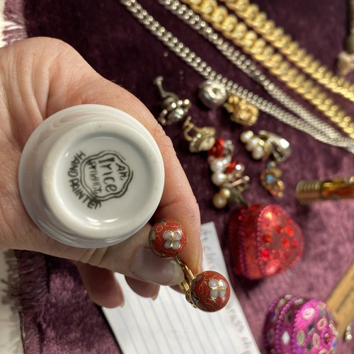 4 Lbs Vtg Old Costume ,cloisonné, Pushpins Antique Perfume IRICE -j276tote2 - Picture 9 of 16