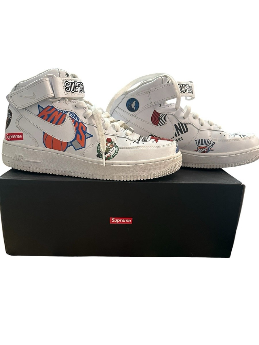 コレクション NIKE AIRforce1 Supreme/NBA Size 9.5 - Nike Supreme x NBA x Air Force 1 07 Mid Black Brand New