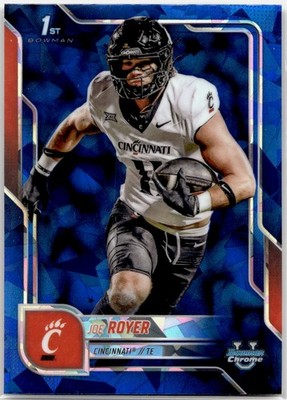 2025 Bowman University Chrome Sapphire Joe Royer Cincinnati Bearcats #120