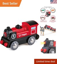 Battery Powered Hape Railway Train with Magnetic Connectors - Fun Educational