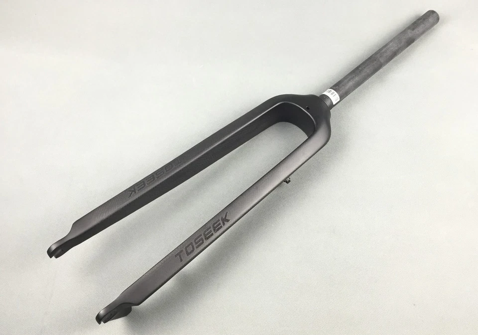 TOSEEK 1-1/8" Full Carbon Fiber MTB Bike Fork Disc Brake Rigid Forks 26/27.5/29" - Image 2 of 4