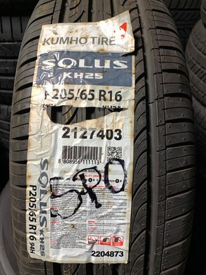 1 New 205 65 16 (94H) Kumho Solus KH25 All Season Tire