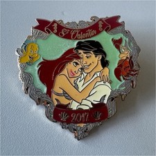Disney Pin's La Petite Sirène Ariel Eric Saint Valentin 2017 LE 149/700 métal