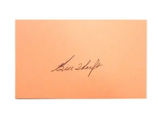 Billy Hoeft Signed 3 x 5 Index Card Auto
