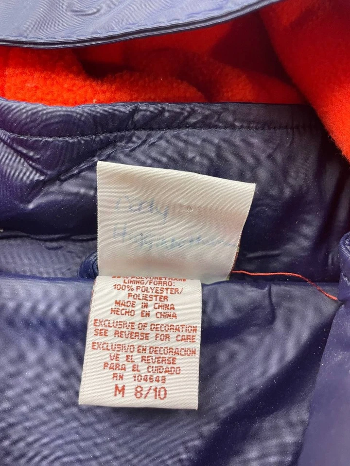 Vintage Auburn Tigers Windbreaker Jacket Youth M 8-10 NCAA Football Red Oak - Image 3 of 4