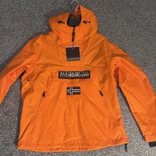 Napapijri Men's Jacket Orange, Size Small , New With Tags - *Small Mark On Hood*