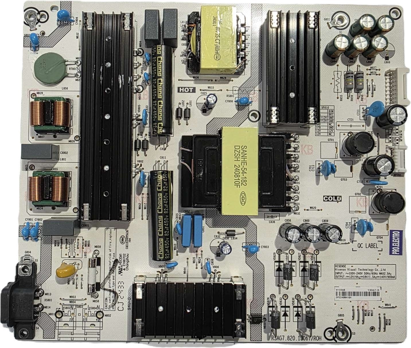 Réparer écran noir avec PSU Hisense RSAG7.820.13067 pour 65Q70QEVS