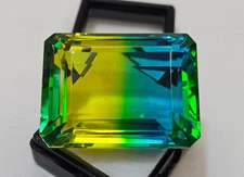 Emerald Cut 108-109 Ct Tourmaline Bi-Colour Natural EGL Certified Loose Gemstone