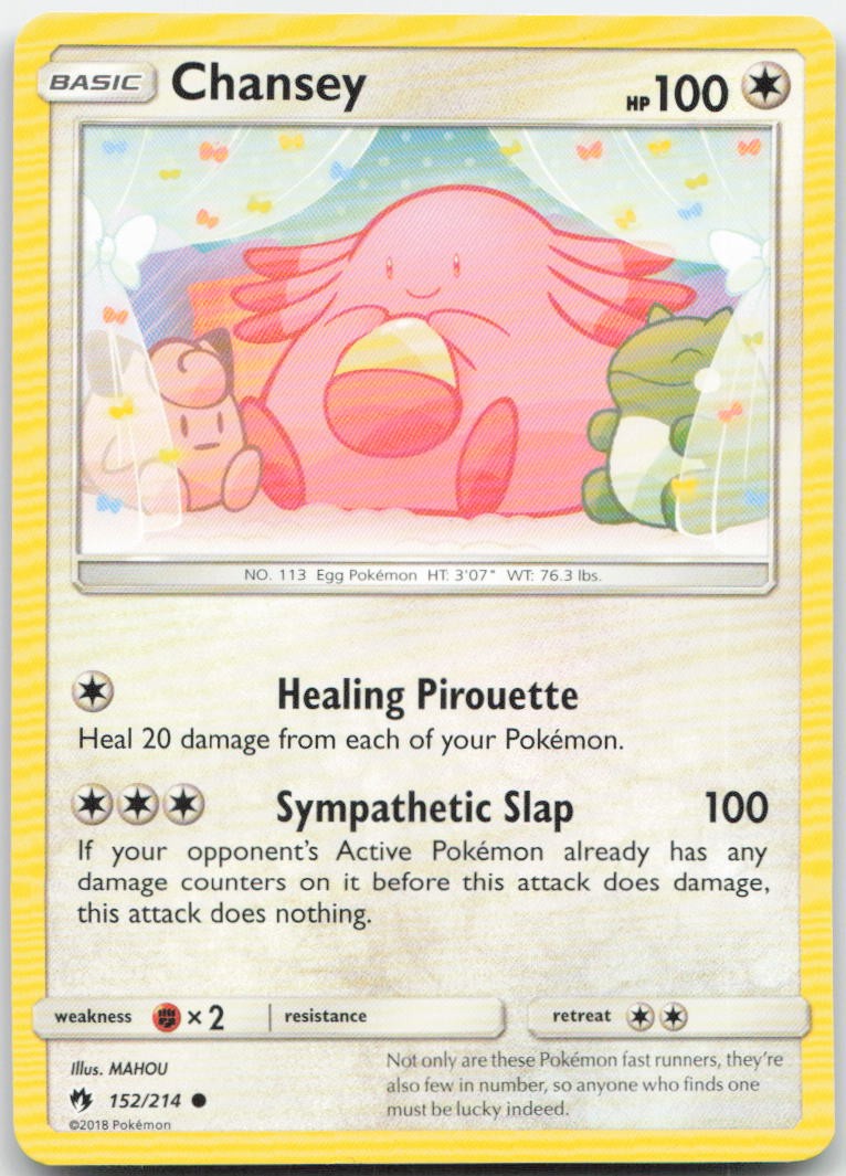 Chansey 152/214 Common Lost Thunder Pokemon Moderately Played