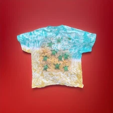 Baby Turtles Beach Ocean Nature Themed Key Largo  Tie-dye With Starfish & Shells