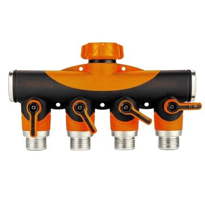 Für Gartenschläuche Gartenschlauch Adapter 4-fach Splitter Easy-Turn Schwenkve