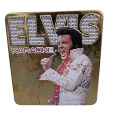 Elvis Karaoke 3 CD Set in Collectors Tin Sealed Bonus Door Hanger 48 Songs