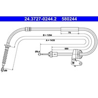 ATE Handbremsseil 1435Mm Passend FüR | 24.3727-0244.2
