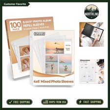 100-Pack Acid-Free 4x6 Photo Sleeves for 600 Pictures Crystal Clear Storage