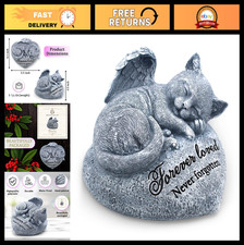 Sleeping Cat Garden Statue - Pet Memorial Stone  Grave Marker - Sympathy Gift