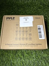 Pyle 8-Channel Wireless BT Streaming Mini Line Mixer with USB Audio Interface
