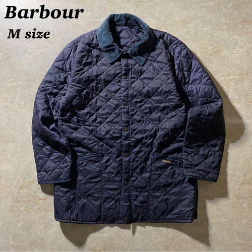 Barbour Steppjacke Herren M Navy Cord Kragen Vintage Warm Oberbekleidung