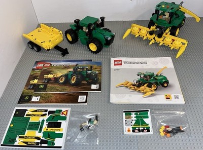 Lego 42136 42168 Technic Lot 2 Complete Sets John Deere 9620R 4WD Tractor