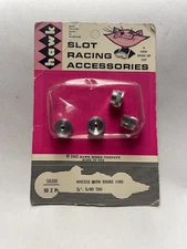 Hawk Vintage Slot Car Parts SA300 Wheels With Brake Fins 3/8" 5-40 Thread NOS