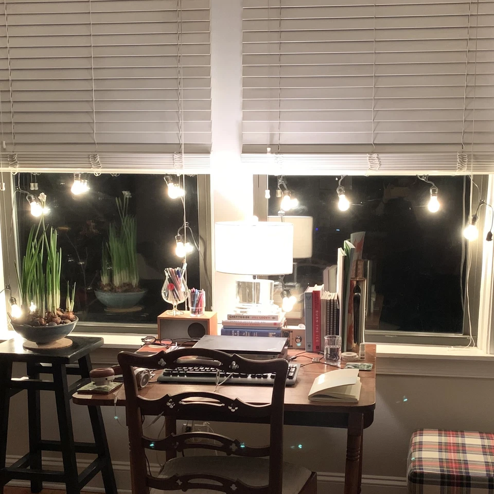 Sienna Set of 15 Adjustable Drop Length E17 "A" Shape Clear Christmas Lights - Image 4 of 4