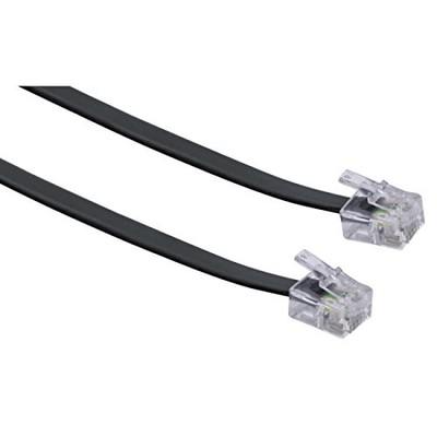 Schwaiger TAE Kabel RJ11 - RJ11 6P4C 6m schwarz f NEW