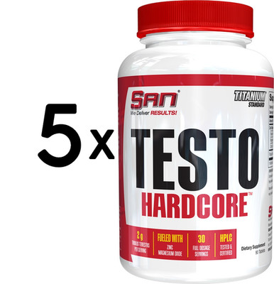 5 x SAN Testo Hardcore - 90 tabs (316,50 EUR/kg)