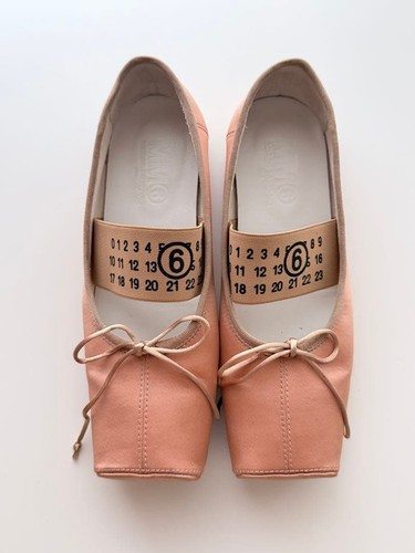 Mm6 Maison Margiela Ballet Shoes Satin Women Flat Shoes Original Collection