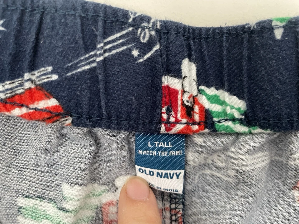 Antiguo Azul Marino Para Hombre Vacaciones Navidad Acogedores Franela Cintura Ajustable Pantalones Azul Marino L Alto Foto 2 de 4