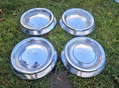 Set of 4 1964 Chevy Impala Belair Biscayne Dog Dish Hubcaps 409 SS